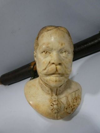 Antique Meerschaum Tobacco Pipe Bowl Of A German Soldier