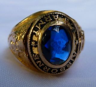 Vintage 10k Gold Inscribed Airborne Us Army Ring Size 9.  5