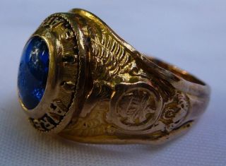 Vintage 10k Gold Inscribed AIrborne US Army Ring Size 9.  5 5