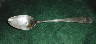 Rare C 1800 Georgian Irish Provincial Sterling Silver 9 1/2 " Spoon John Tolekin