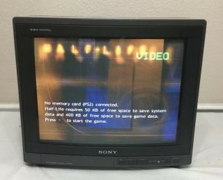 Sony 20 " Color Crt Tv Kv - 2093r Trinitron With Stereo Speakers Vintage :)