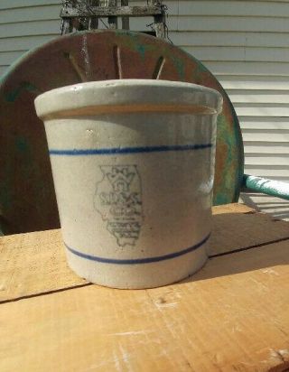 White Hall Stoneware Beater Jar Antique Vintage Urban Country Kitchen