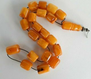 Antique Natural Baltic Amber Player Beads 54.  6 Grams.