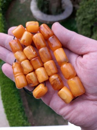 Antique Natural Baltic Amber Player Beads 54.  6 Grams. 2