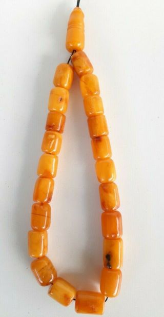 Antique Natural Baltic Amber Player Beads 54.  6 Grams. 4