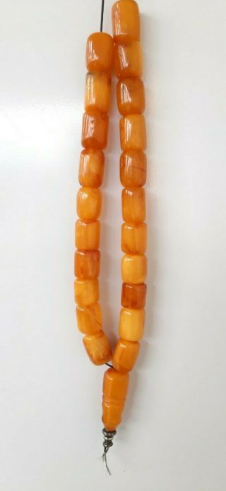 Antique Natural Baltic Amber Player Beads 54.  6 Grams. 7