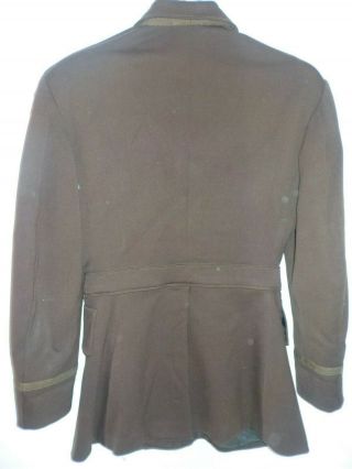 Vintage WWII 1945 US Army Brown Wool Officers Uniform Jacket 1 Patch 5
