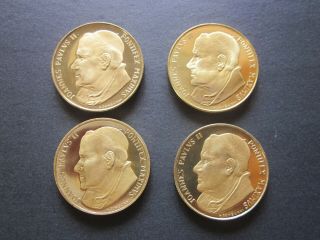 Vintage Pope John Paul Ii Joannes Pavlvs Ii Vatican Medal Token Coin Gold Tone