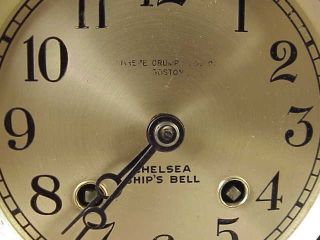 GREAT VINTAGE CHELSEA SHIP ' S BELL CLOCK SHREVE CRUMP & LOW BOSTON 2