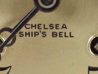 GREAT VINTAGE CHELSEA SHIP ' S BELL CLOCK SHREVE CRUMP & LOW BOSTON 4
