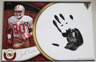 Topps Hand Stamp Jerry Rice Auto /10 - Rare Hand Of The Goat Wr Signed