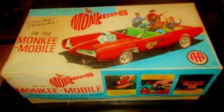 Vintage Rare Greek Tin Idols - Monkee Mobile - Car B/o By A.  A 60s Mib