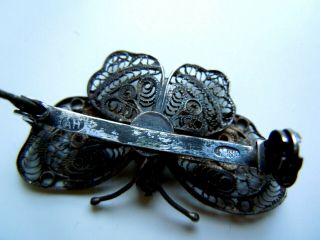 imper.  RUSSIAN 84 Silver Brooch filigree Butterfly Romanov dynasty period 1917 5