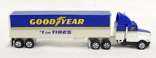 VINTAGE 1987 ROAD CHAMPS KENWORTH GOOD YEAR TIRES TOY DIE CAST SEMI TRUCK 3