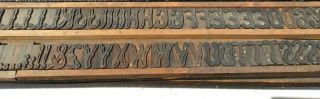 Vintage Wood Letterpress Print Type Block Letters Border 3