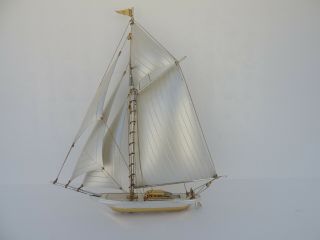 LARGE SOLID STERLING SILVER YACHT SHIP SAILBOAT BY SEKI JAPAN 193 GRAMS 6.  81 OZ 3