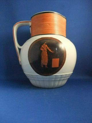 ANTIQUE 18THC NEALE & CO PEARLWARE EWER / JUG - ENCAUSTIC - C1783 - WEDGWOOD TYPE 2