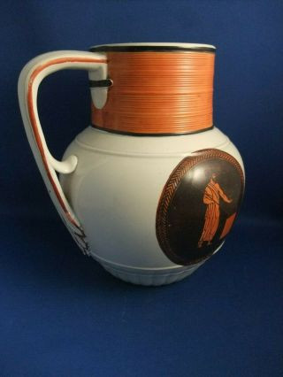 ANTIQUE 18THC NEALE & CO PEARLWARE EWER / JUG - ENCAUSTIC - C1783 - WEDGWOOD TYPE 5