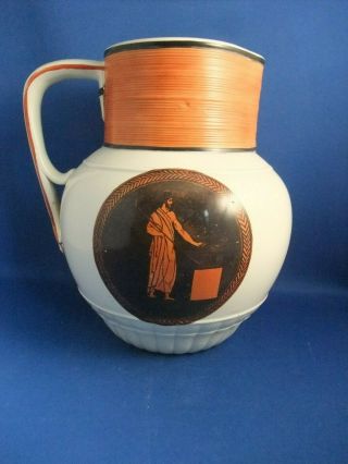 ANTIQUE 18THC NEALE & CO PEARLWARE EWER / JUG - ENCAUSTIC - C1783 - WEDGWOOD TYPE 6