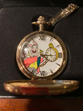 Extremely Rare Disney Alice In Wonderland 60th Anniversary Le 500 Pocket Watch.