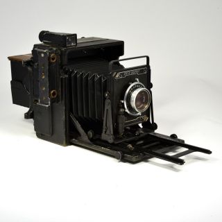 Vintage Speed Graflex 4x5 Folding Camera Graphex 127mm F4.  5 Optar Lens Wallensak