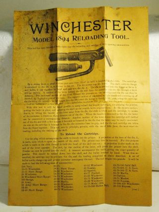 Vintage Winchester Model 1894 Hand Loading Tool.  50 Govt - Box - Instructions 5