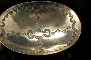 Vintage Early Navajo Hand Made Sterling Bowl Dish A805 - 509