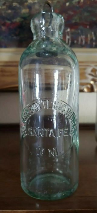 Santa Fe,  N.  M.  Hutch Soda Bottle,  Reber Bottling - Mexico Bottle Rare