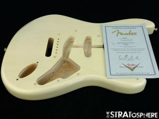 Vintage 60 Nos Usa Fender Custom Shop Stratocaster Body Nitro White Blonde Ash