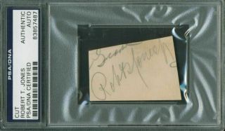 Robert Bobby Jones Signed Autographed Vintage 1x2 Album Page Golf Psa/dna