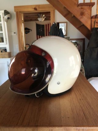 Vintage Bell Toptex 1960s Helmet Snell Memorial Foundation Bubble Shield Dusplay