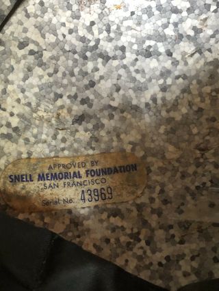 VINTAGE BELL TOPTEX 1960s HELMET SNELL MEMORIAL FOUNDATION Bubble shield dusplay 8