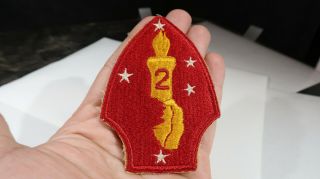 Wwii Us Marine Corps Usmc 2nd Division Cut Edge Patch No Fingers