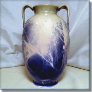 Ultra Rare Vintage Royal Doulton Blue Flambe Sung Vase Signed By Noke & Nixon