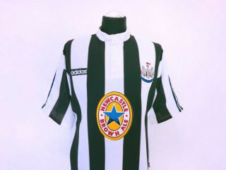 SHEARER 9 Newcastle United Vintage Adidas Home Football Shirt 1996/97 (XL) 3