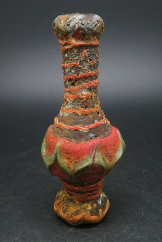 Very Rare Vintage Phoenician Vase Bottle Glass Decoration