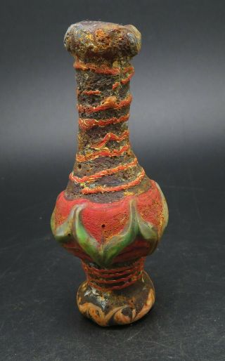 Very Rare Vintage Phoenician Vase Bottle Glass Decoration 2