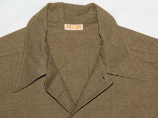 EARLY WWII 1942 DATED MUSTARD COLOR WOOL COMBAT FIELD SHIRT 2