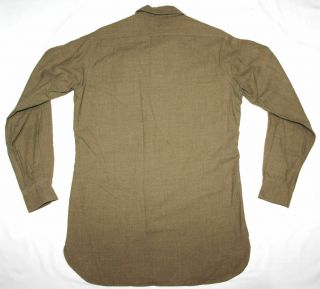 EARLY WWII 1942 DATED MUSTARD COLOR WOOL COMBAT FIELD SHIRT 4