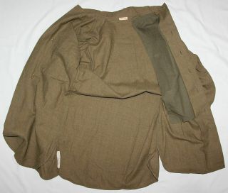 EARLY WWII 1942 DATED MUSTARD COLOR WOOL COMBAT FIELD SHIRT 6