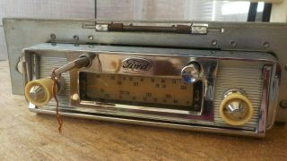 Ford Portable 8 Radio 1960s Falcon Xm,  Xk,  Xl Rare With Key