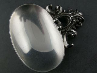 Unusual Rare Sterling Tea Caddy Spoon W/ Grotesque Face On Handle