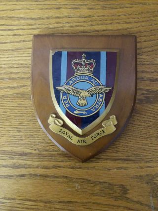 Royal Air Force Per Ardua Ad Astra Wall Plaque Coat Of Arms