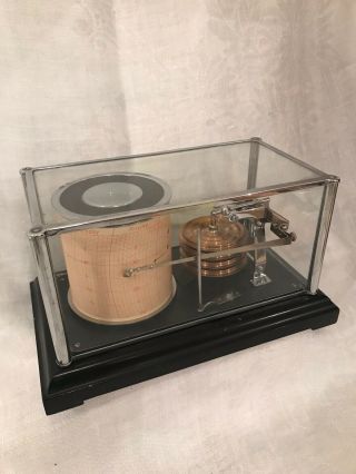 Vintage German Lufft Scientific Instrument Seismometer Drum Stuttgart Laborstory
