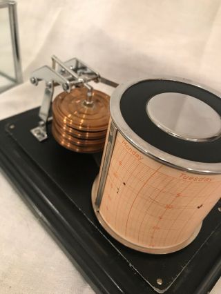 Vintage German Lufft Scientific Instrument Seismometer Drum Stuttgart Laborstory 8