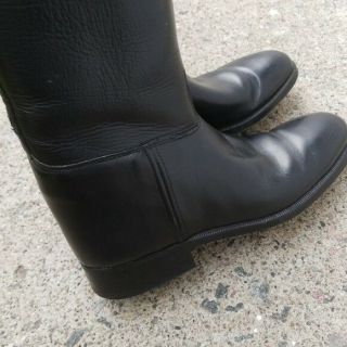 Vintage Gucci tall black leather riding boots 38.  5 7