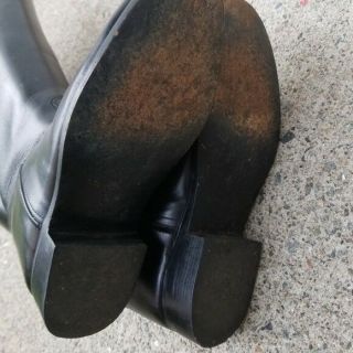 Vintage Gucci tall black leather riding boots 38.  5 8