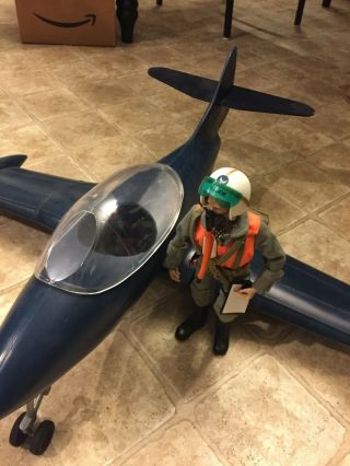 Vintage Gi Joe Panther Jet with 40th scramble pilot figure 3