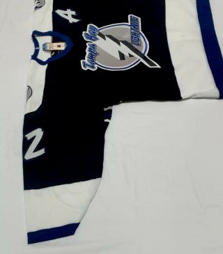 ❤️90’s Vintage Tampa Bay Lightning CIGGARELLI 22 CCM Hockey Jersey Swen S.  48 NWT 3