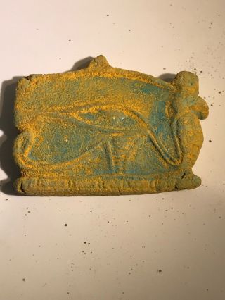 Ancient Egyptian Faience Eye Of Horus Amulet Pendant - Circa 800 - 332bce